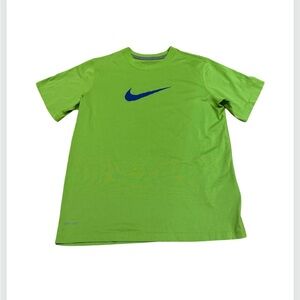 Nike Dri-FIT Boys Green Athletic Tee Youth Medium